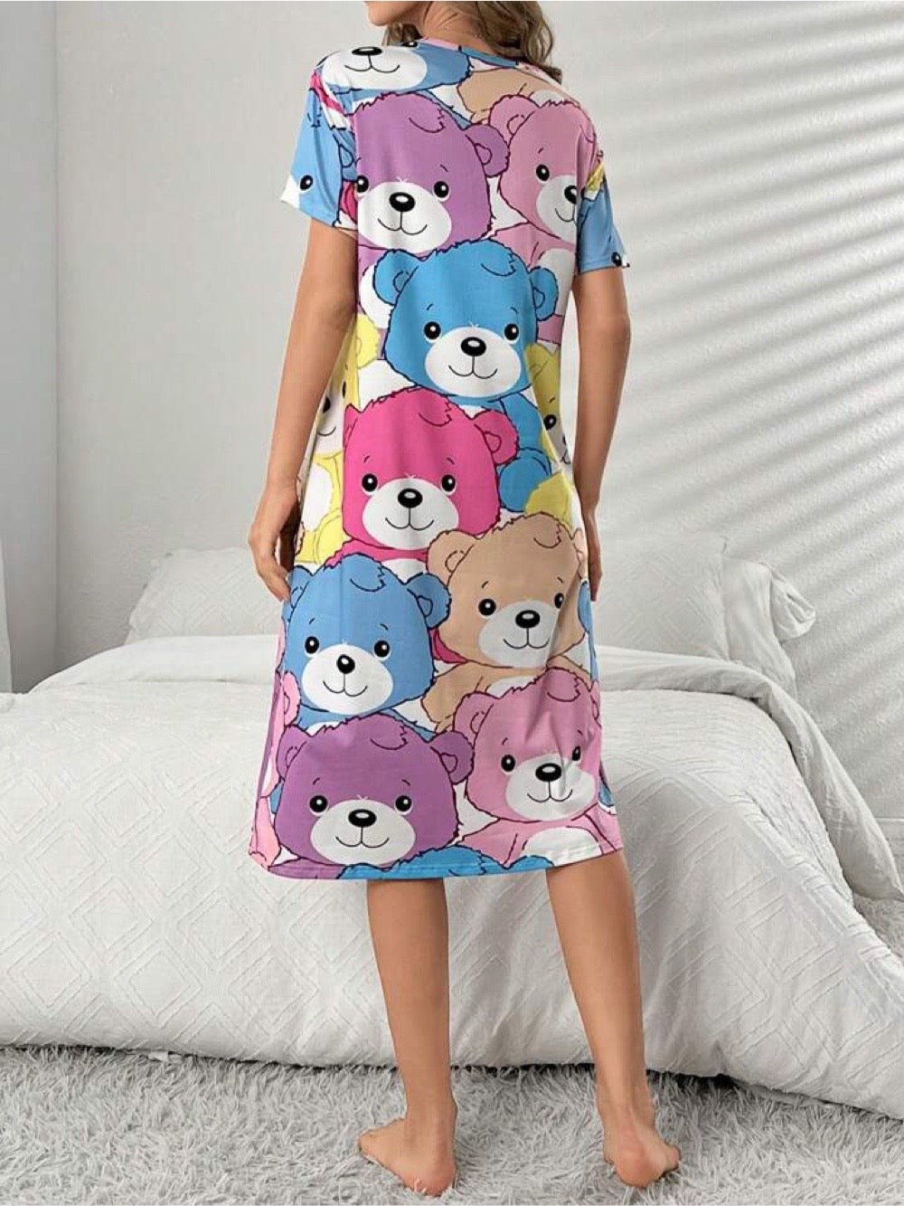 Women Oversized T-shirt Teddy Bear Digital Printed Dress | Legacy Boutiques Dhaka Legacy Boutiques Legacy Boutiques