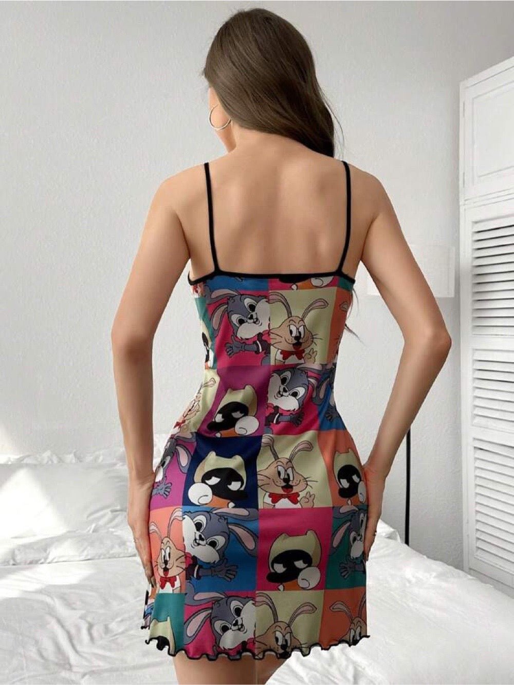 Women Sexy Sleeveless Bunny Digital Printed Dress | Legacy Boutiques Dhaka Bangladesh Legacy Boutiques Legacy Boutiques