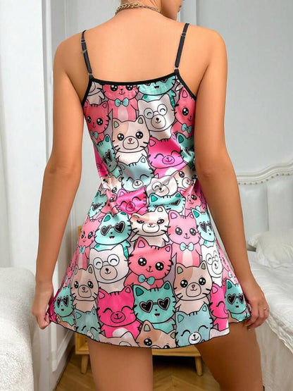 Women Sexy Sleeveless Cartoon Two Piece Set Nightwear | Legacy Boutiques Dhaka Legacy Boutiques Legacy Boutiques