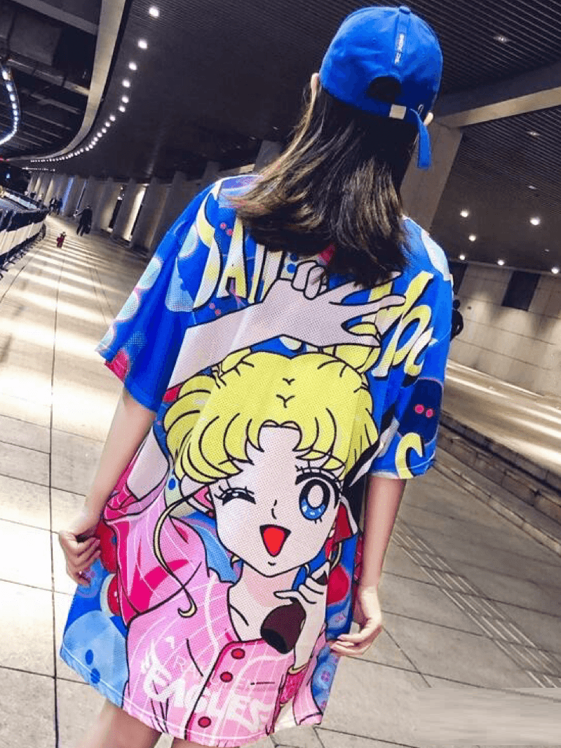 Women’s All - Over Print T-Shirt Dress Neon Sketch Heart Legacy Boutiques Legacy Boutiques