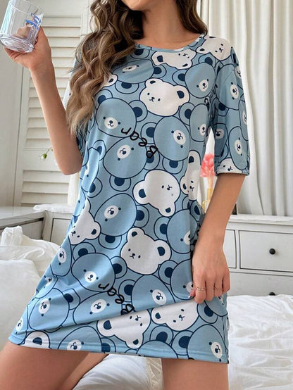 Women’s All - Over Print T-Shirt Dress Nightshirt Legacy Boutiques Legacy Boutiques