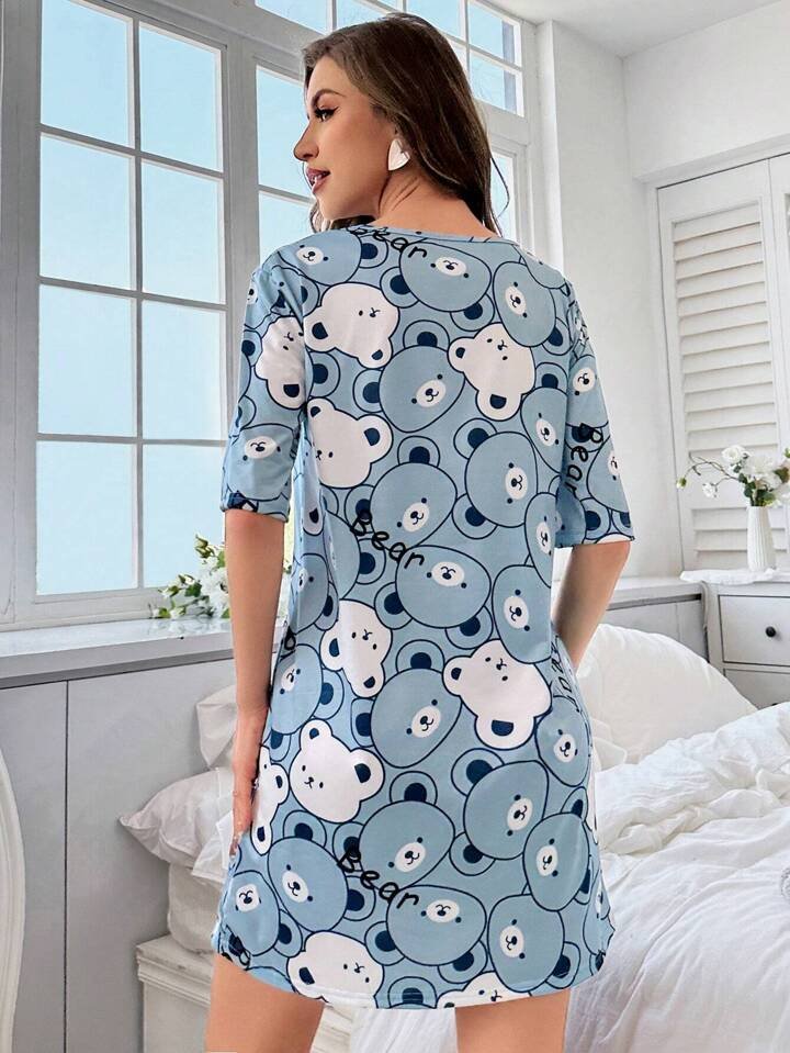 Women’s All - Over Print T-Shirt Dress Nightshirt Legacy Boutiques Legacy Boutiques
