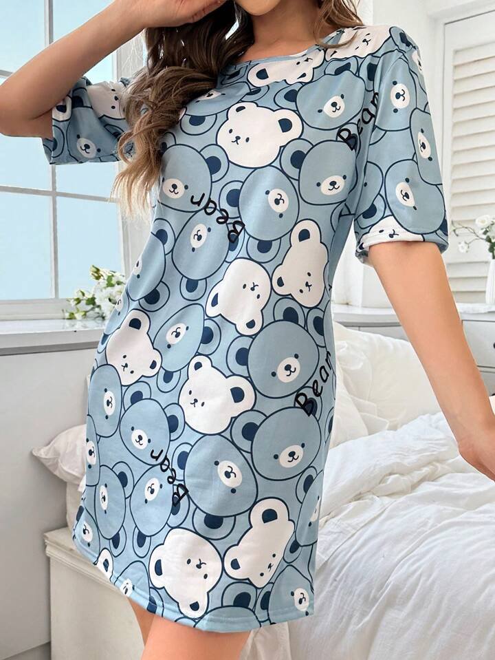 Women’s All - Over Print T-Shirt Dress Nightshirt Legacy Boutiques Legacy Boutiques