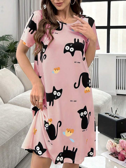 Women’s All - Over Print T-Shirt Dress Sleepwear Legacy Boutiques Legacy Boutiques