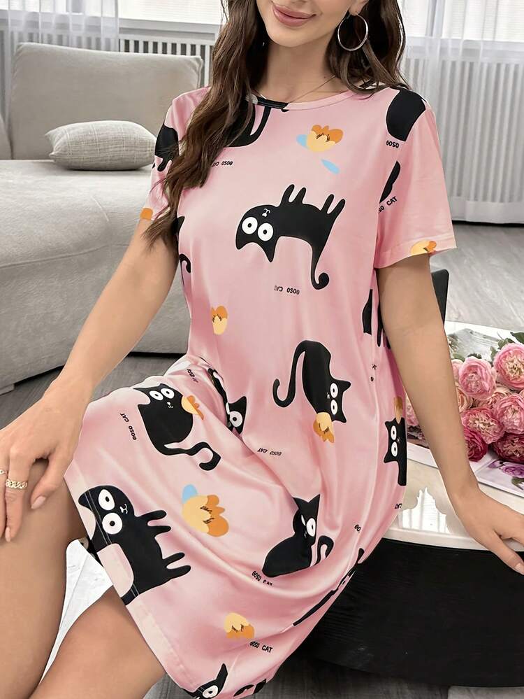 Women’s All - Over Print T-Shirt Dress Sleepwear Legacy Boutiques Legacy Boutiques