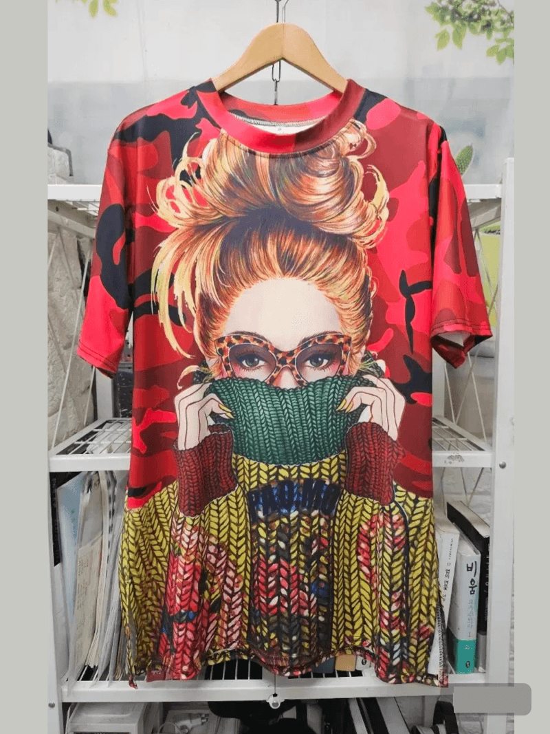Women’s All - Over Print T-Shirt Dress Urban Chic Camo Legacy Boutiques Legacy Boutiques