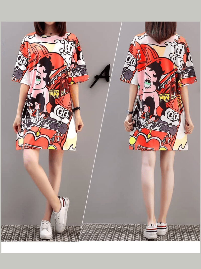 Women’s All - Over Print T-Shirt Linear Heart Sketch Allover Pattern Legacy Boutiques Legacy Boutiques
