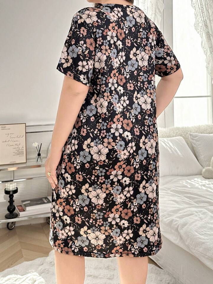 Women’s Vintage Floral T-Shirt Dress Legacy Boutiques Legacy Boutiques