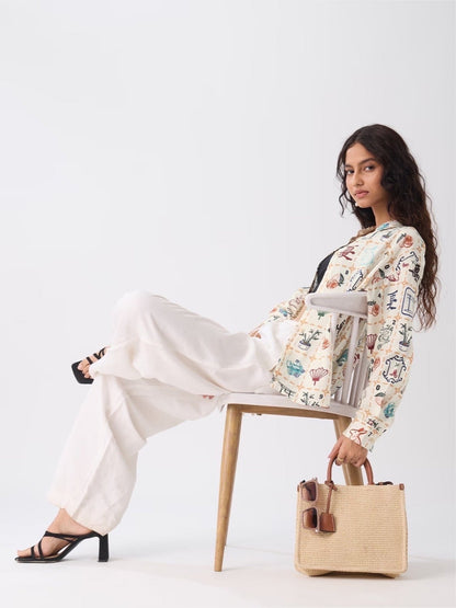 Zen Journey Off - White Printed Shirt - East Asian Heritage Graphic Shirt Legacy Boutiques Legacy Boutiques