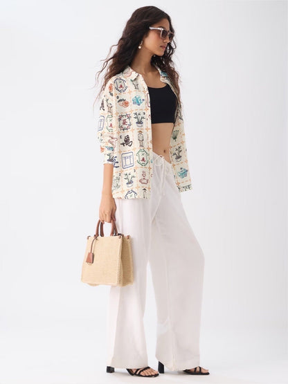 Zen Journey Off - White Printed Shirt - East Asian Heritage Graphic Shirt Legacy Boutiques Legacy Boutiques