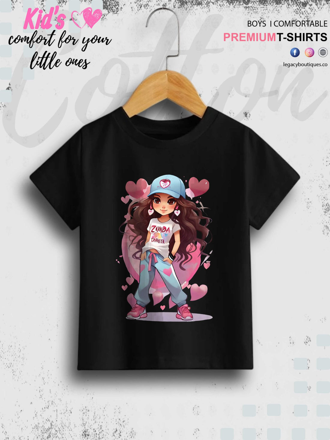 Zimba Forever Cartoon Doll Printed Premium Quality T-Shirt For Baby Girls In Cheapest Price Only In Dhaka Legacy Boutiques Legacy Boutiques