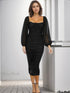 Zip - Ruched Bodycon Dress Legacy Boutiques Legacy Boutiques