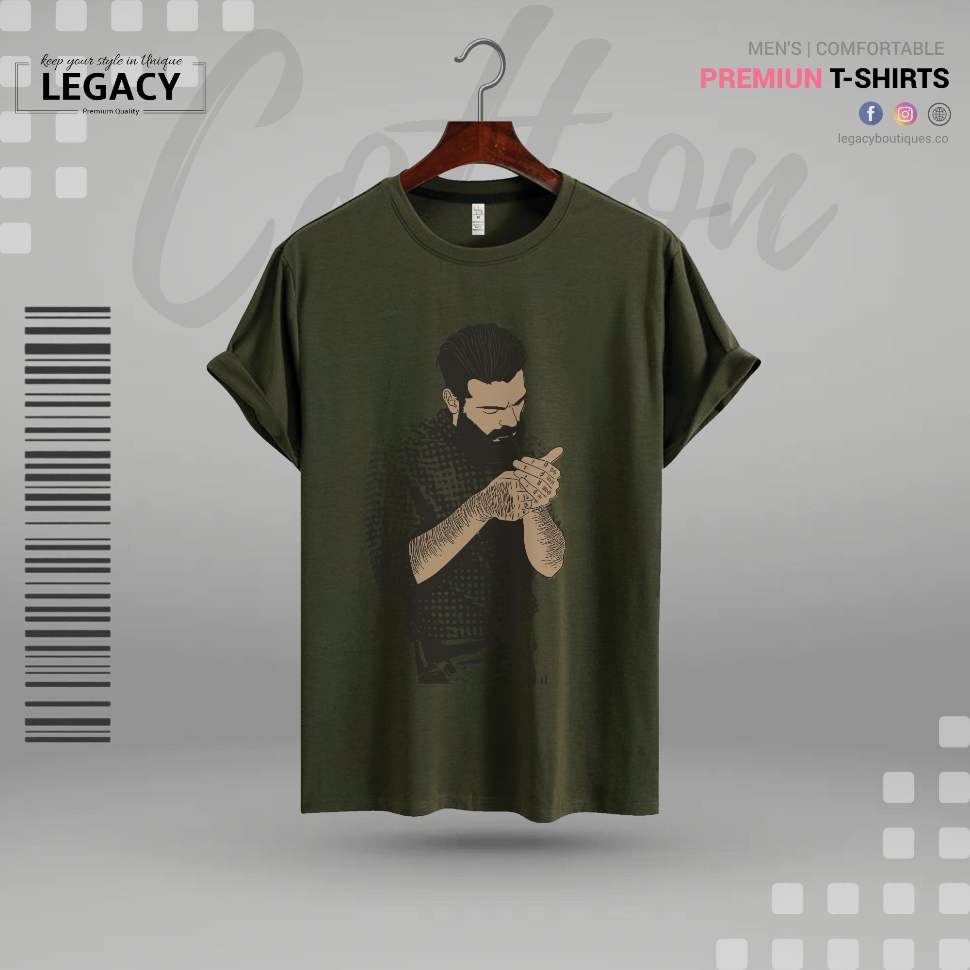 Men's Print Premium Designer Edition T Shirt - Legacy Boutiques