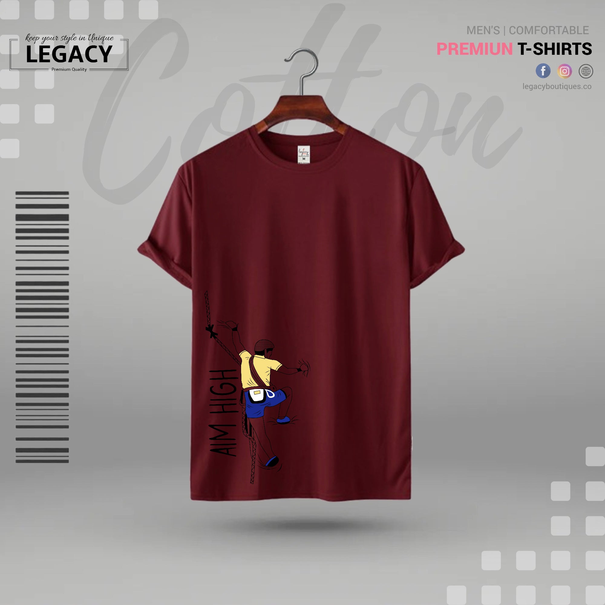 Sort Sleeve Mens Premium Designer Edition T Shirt - Legacy Boutiques