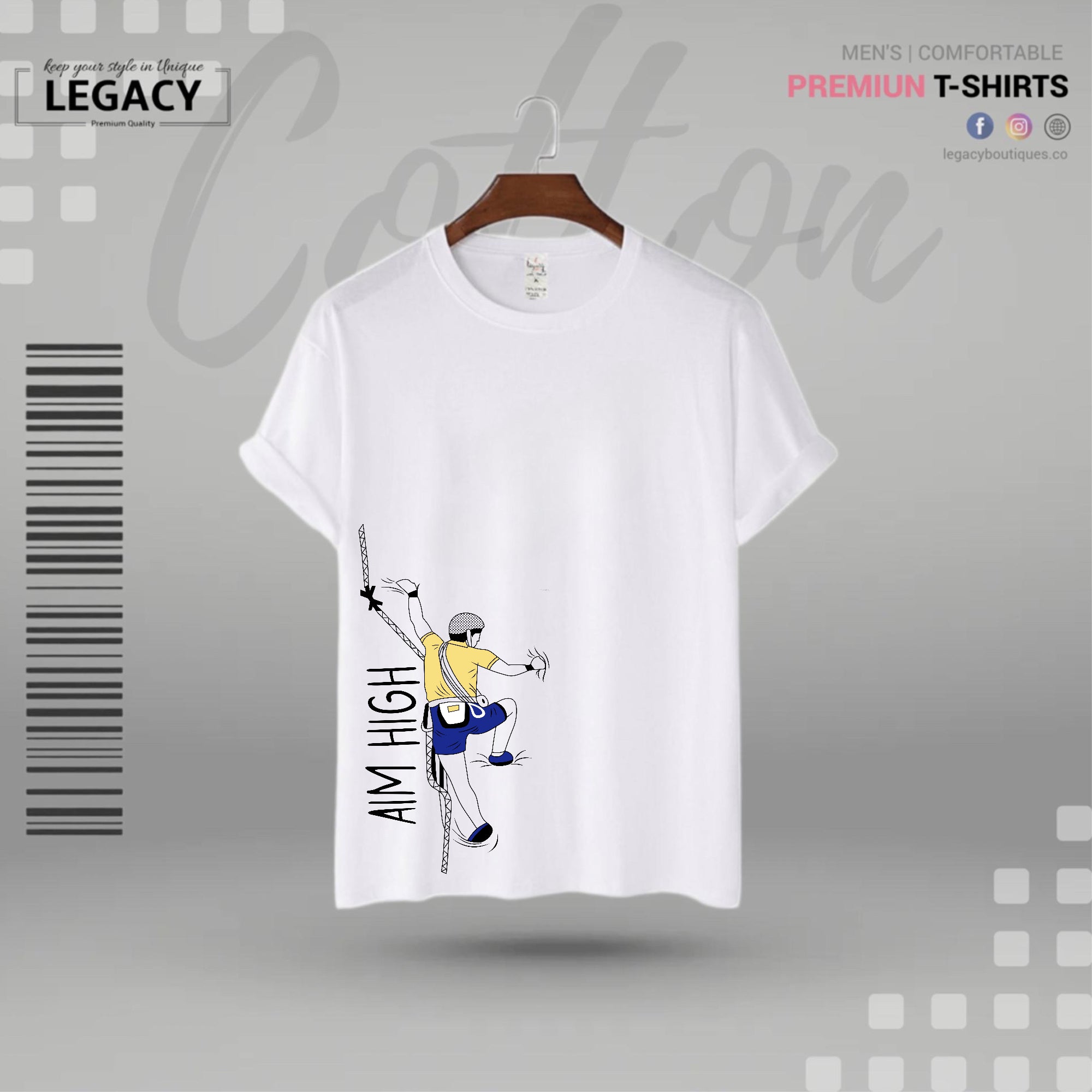 Sort Sleeve Mens Premium Designer Edition T Shirt - Legacy Boutiques