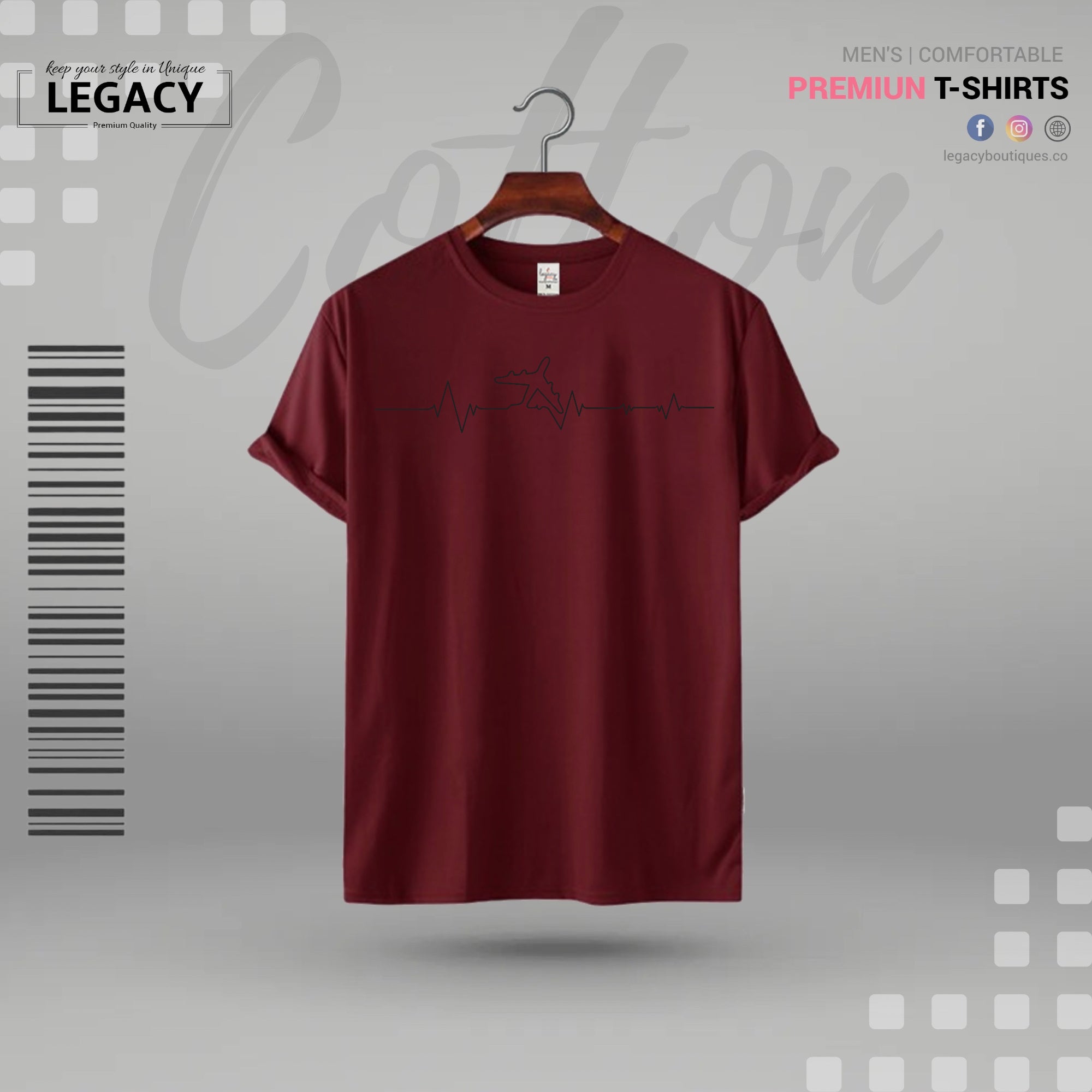 Men Cootton T Shirt - Legacy Boutiques