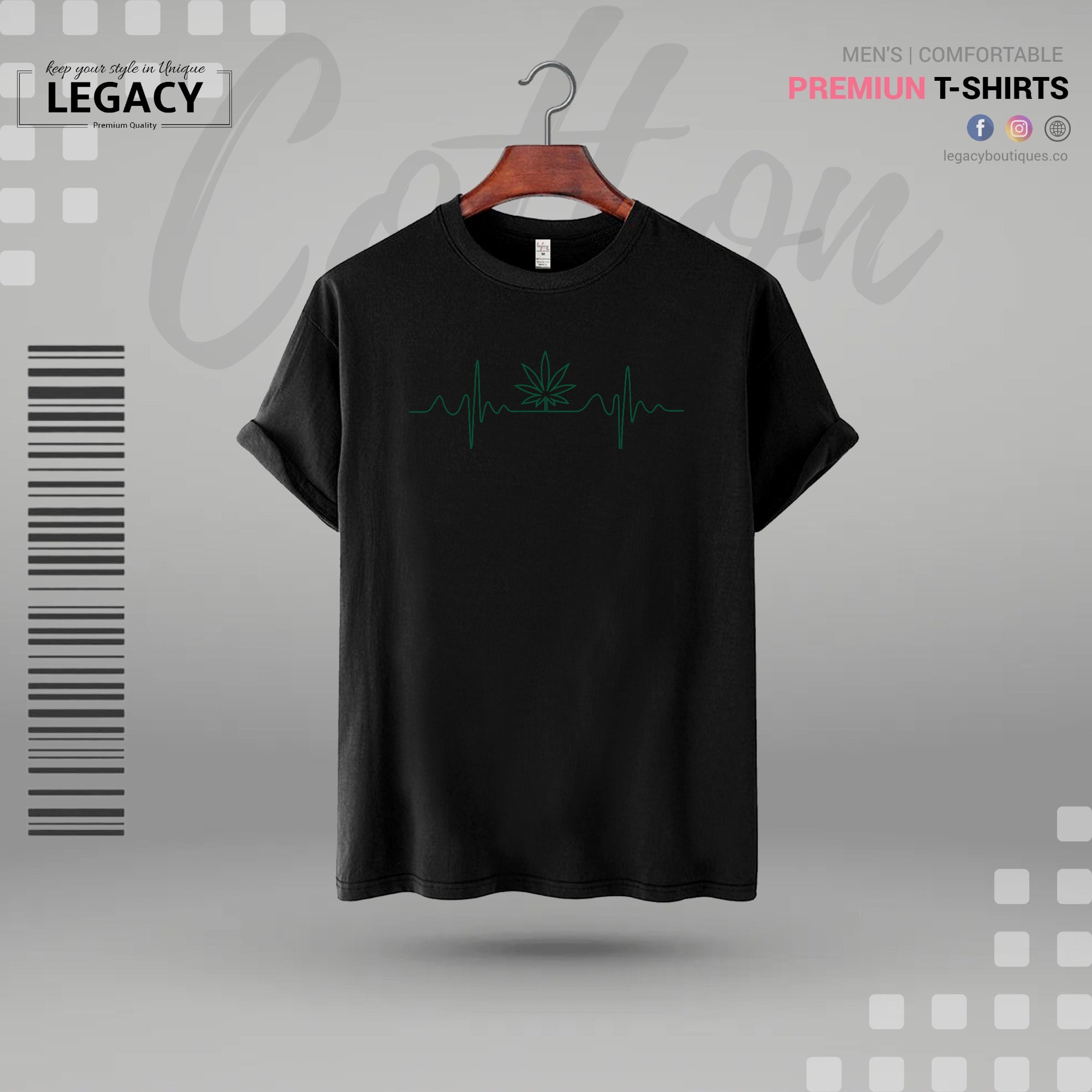 Men Premium Cotton T Shirt - Legacy Boutiques